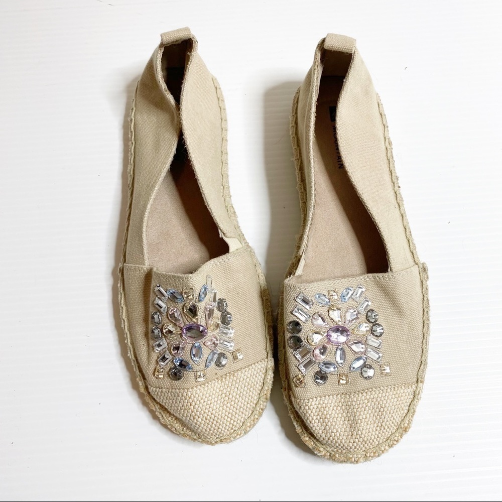 White Mountain- Jeweled Eapadrille Slip Ons -7